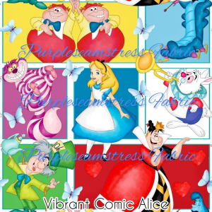 Vibrant Comic Alice - Fabric