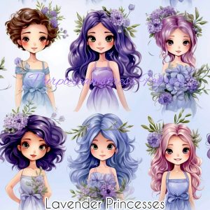 Lavender Princesses - Fabric