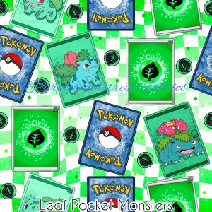 Leaf Pocket Monsters - Fabric