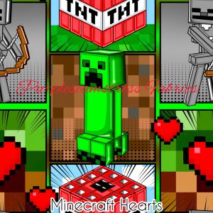 Minecraft Hearts - Fabric