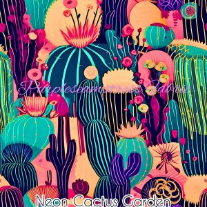 Neon Cactus Garden - Fabric