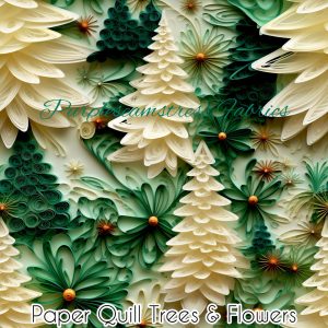 Paper Quill Trees & Flowers - Fabric