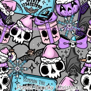Pastel Spooky Christmas - Fabric