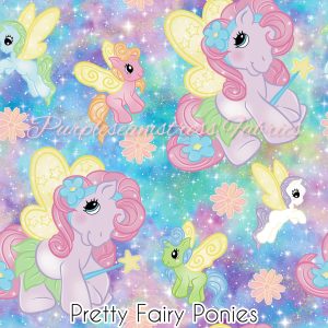 Pretty Fairy Ponies - Fabric