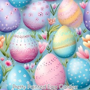 Pretty Painted Egg Garden - Fabric