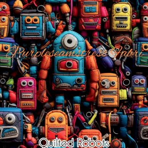 Quilted Robots - Fabric