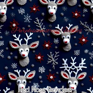 Red Nose Reindeer - Fabric