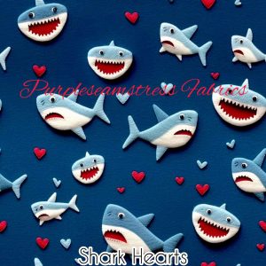 Shark Hearts - Fabric