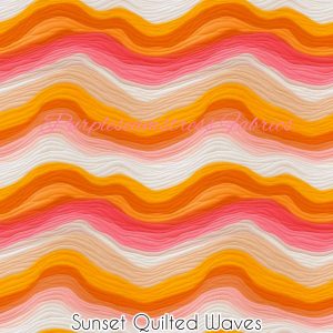 Sunset Quilted Waves - Fabric
