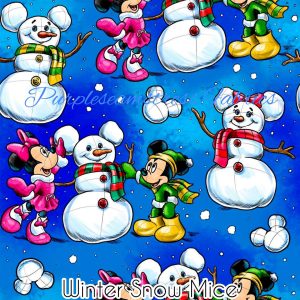 Winter Snow Mice - Fabric