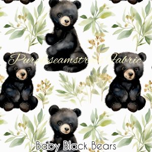 Baby Black Bears - Fabric