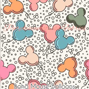 Boho Mouse Balloons - Fabric
