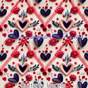 Butterfly Hearts - Fabric