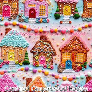 Candied Gingerbread Houses - Fabric