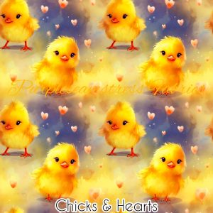 Chicks & Hearts - Fabric