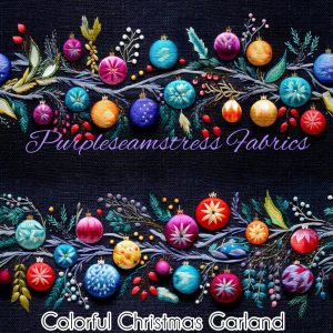 Colorful Christmas Garland - Fabric