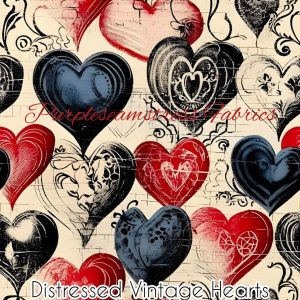 Distressed Vintage Hearts
