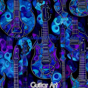 Guitar Art - Fabric