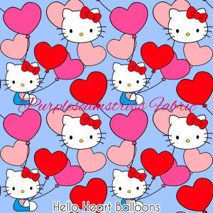 Hello Heart Balloons - Fabric