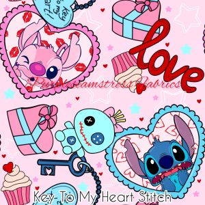 Key to My Heart Stitch - Fabric