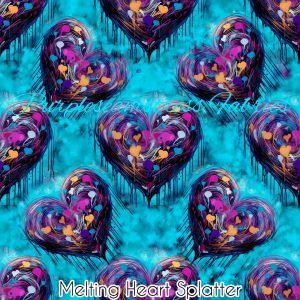 Melting Hearts & Splatter - Fabric