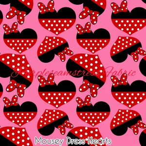 Mousey Dress Hearts - Fabric