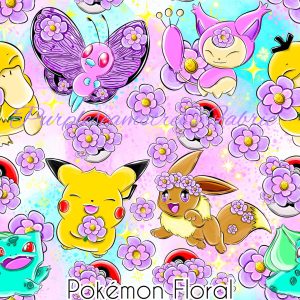 Pokemon Floral - Fabric