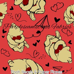 Pooh Hearts & Paper Planes - Fabric