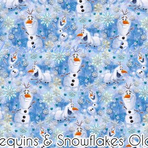 Sequins & Snowflakes Olaf - Fabric