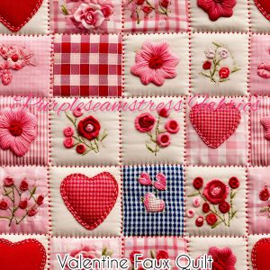 Valentine Faux Quilt - Fabric
