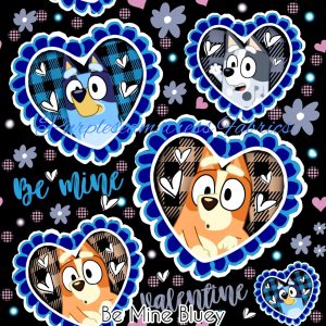 Be Mine Bluey - Fabric