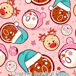 Christmas Snowball Faces - Fabric