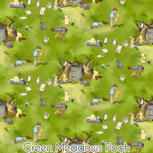 Green Meadows Pooh - Fabric
