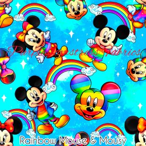Rainbow Mouse & Mousy - Fabric