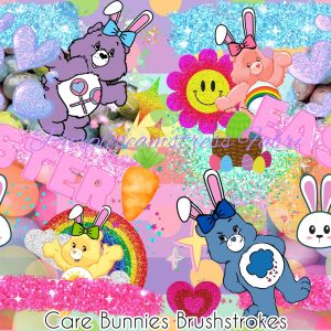 Care Bunnies Brushstrokes - Fabric
