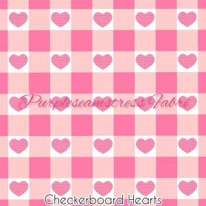 Checkerboard Hearts Cotton Lycra
