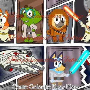 Comic Galactic Bluey Wars - Fabric