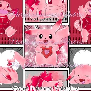 Comic Pokemon Valentine - Fabric