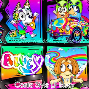 Comic Style LF Bluey - Fabric