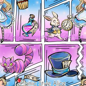 Comic Style Alice - Fabric