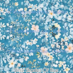 Ditsy Shades of Blue - Fabric