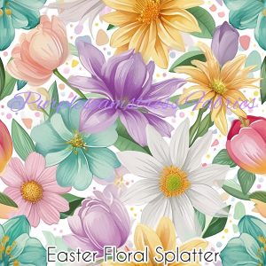 Easter Floral Splatter - Fabric