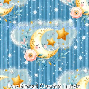 Faux Ribbed Crescent Twinkle - Fabric