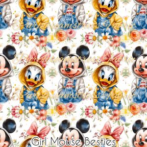 Girl Mouse Besties - Fabric