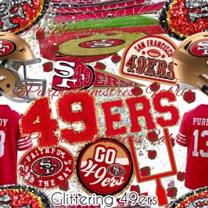 Glittering 49ers - Fabric