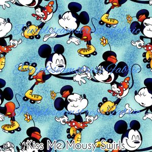Kiss Me Mousy Swirls - Fabric