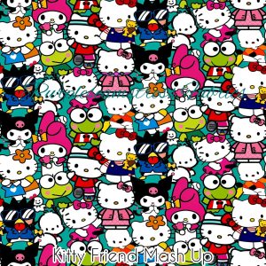 Kitty Friends Mashup - Fabric