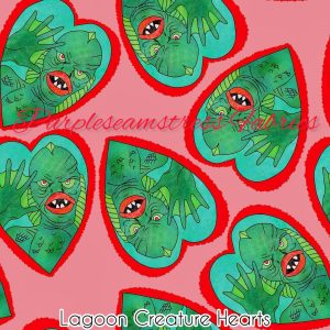 Lagoon Creature Hearts - Fabric
