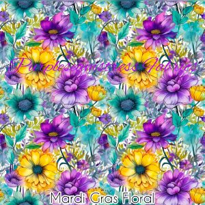 Mardi Gras Floral - Fabric