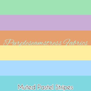 Muted Pastel Stripes - Fabric